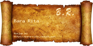 Bara Rita névjegykártya