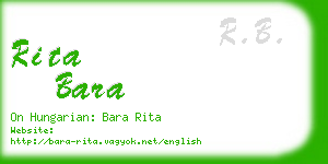 rita bara business card